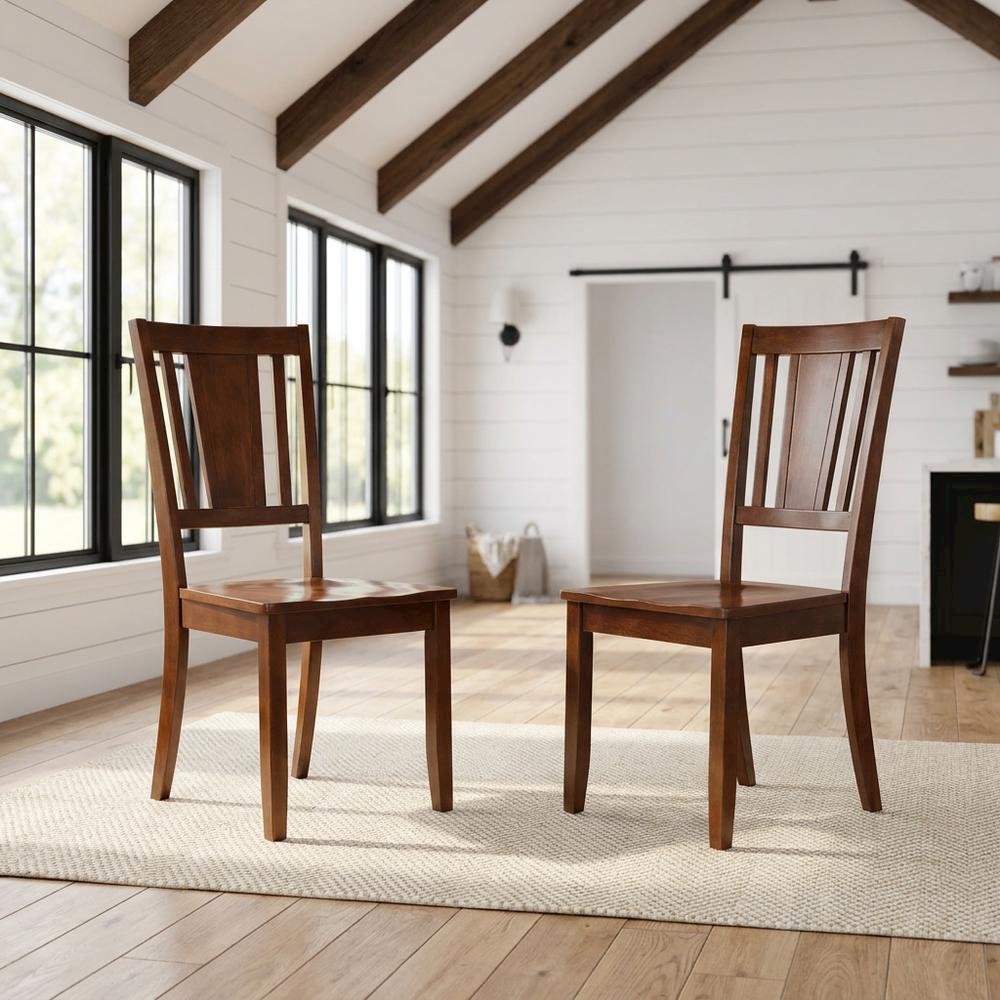 Dudley Traditional Solid Wood Dining Chair for Kitchen or Dining Room, Set of 2