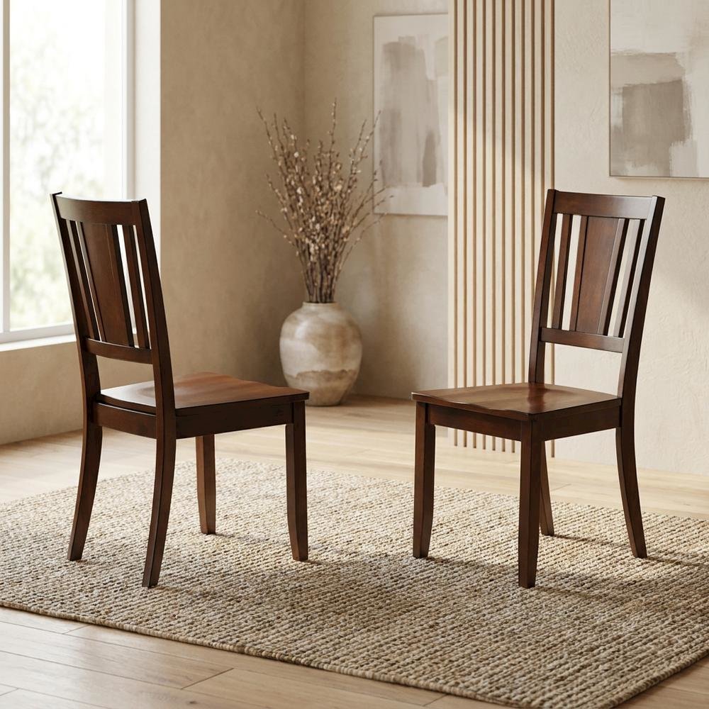 Dudley Traditional Solid Wood Dining Chair for Kitchen or Dining Room, Set of 2