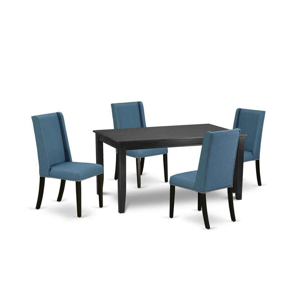 Dining Room Set Black, DUFL5-BLK-21