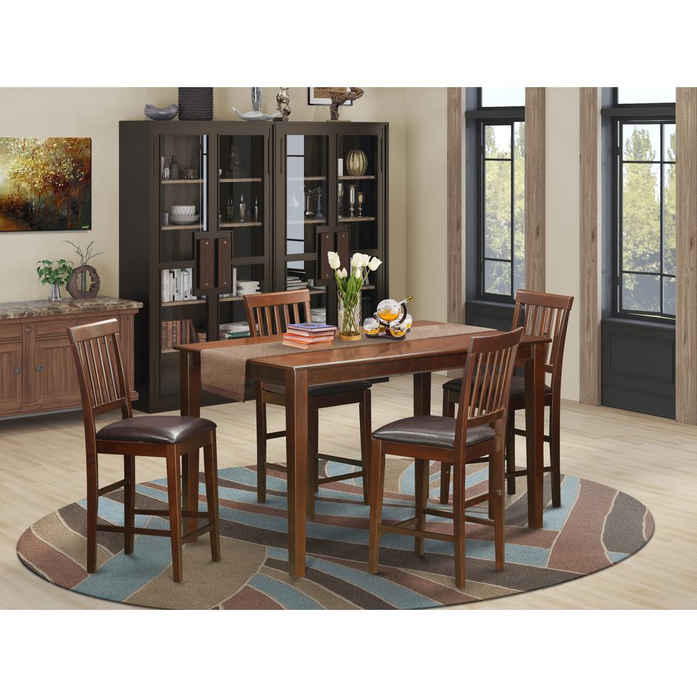 5  Pc  Counter  height  Table  set-  pub  Table  and  4  bar  stools.