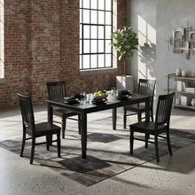 Solid Wood Rectangular Dining Table with 4 Kitchen Chairs 5 Piece Set