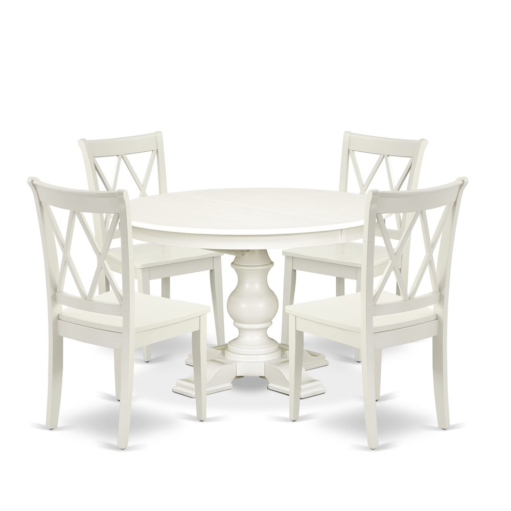 9-Piece Dining Table Set, Linen White