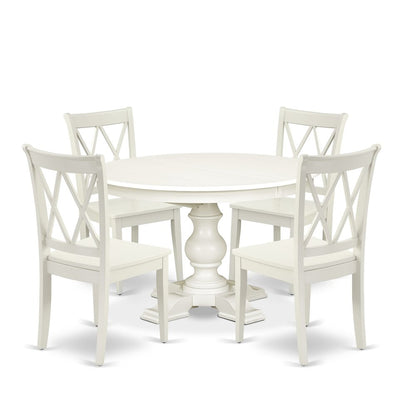 9-Piece Dining Table Set, Linen White