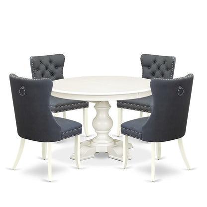 7-Piece Kitchen Dining Set, Linen White