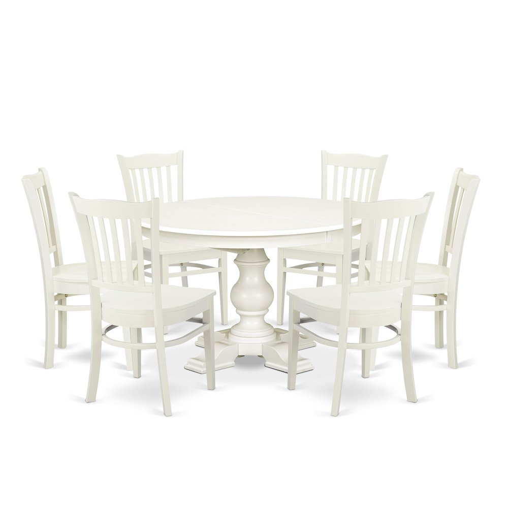 5-Piece Kitchen Table Set, Linen White