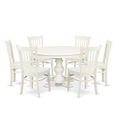 5-Piece Kitchen Table Set, Linen White