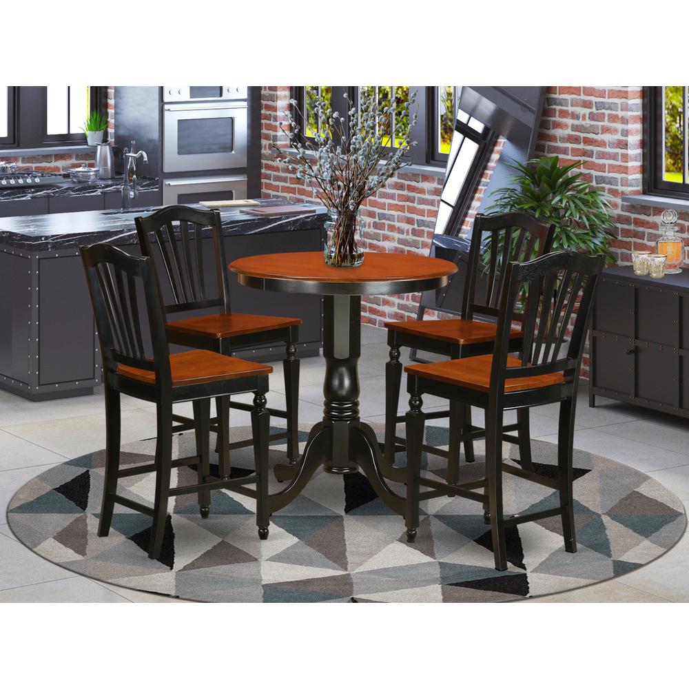 5  Pc  counter  height  pub  set-pub  Table  and  4  bar  stools