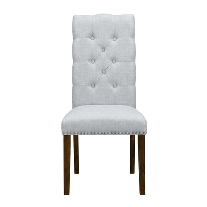 Upholstered Parsons Dining Chair with Walnut Legs for Kitchen or Dining Room, Set of 2