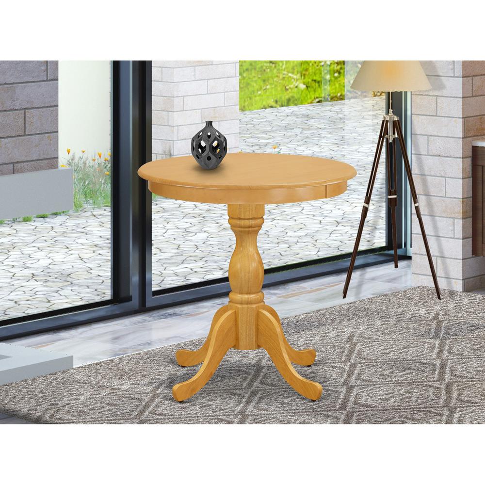 East West Furniture - ESAB3-OAK-04 - 3-Pc Kitchen Dining Set - 2 Padded Parson Chairs and 1 Dining Table (Oak Finish)