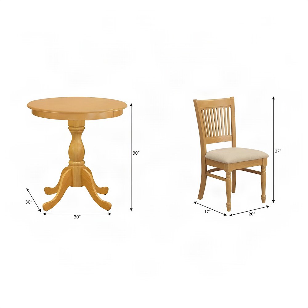 Wood Square Dining Table with Chairs, Small Kitchen Table Set