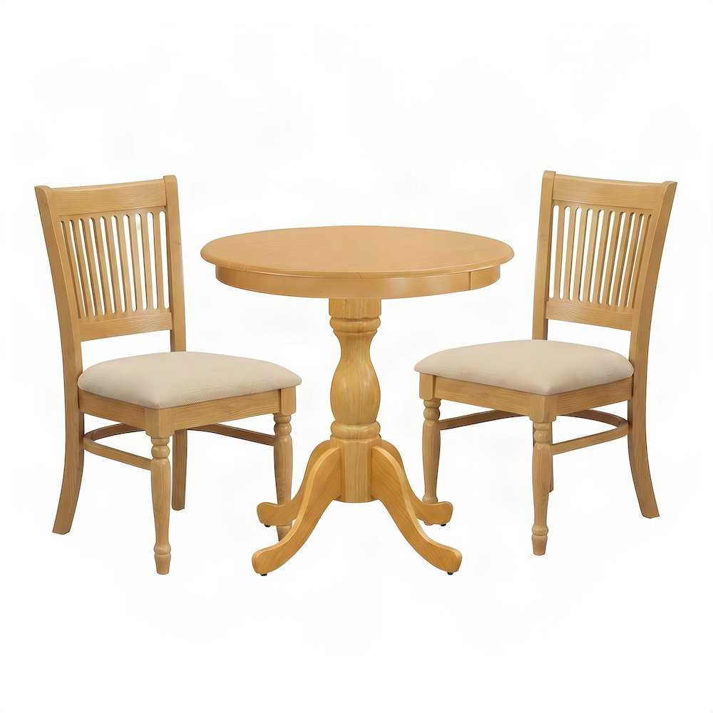 Wood Square Dining Table with Chairs, Small Kitchen Table Set