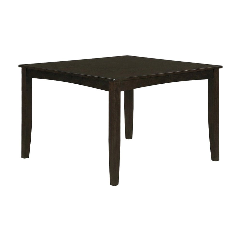 Solid Wood Faux Leather Counter Height Square Dining 7 Piece Set