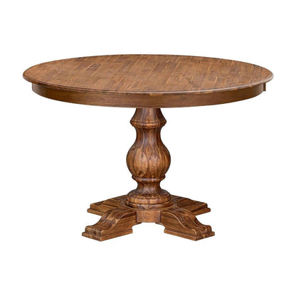 Solid Acacia Wood Round Dining Table, Small Kitchen Dinner Table