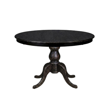 Solid Wood Circular Kitchen and Round Dining Table, Modern Farmhouse