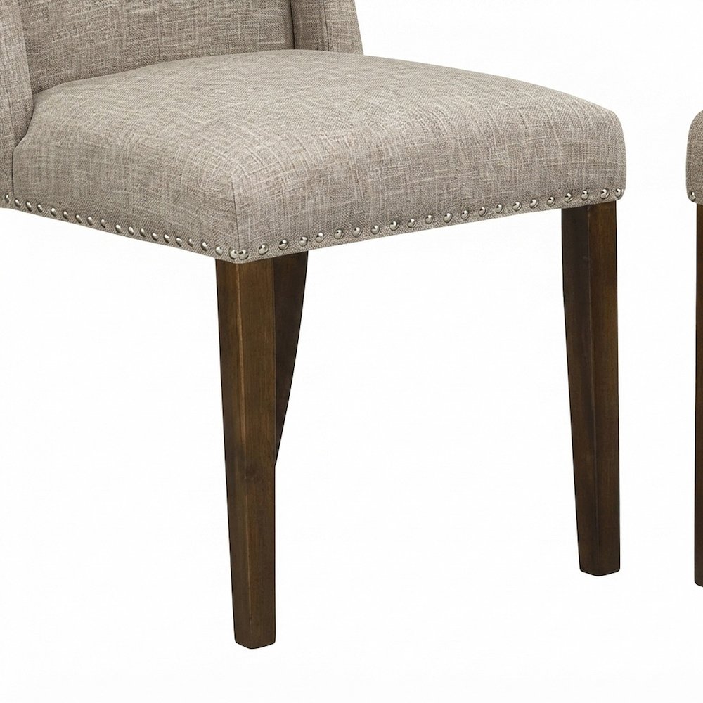Fabric-Upholstered Parsons Dining Chair with Solid Wood Legs
