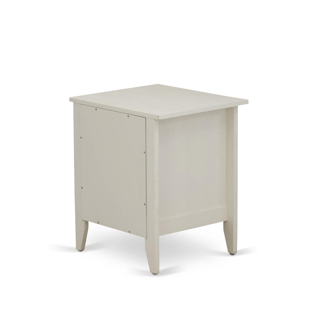 East West Furniture GA-0C-ET Small Night Stand with 1 Mid Century Modern Drawer, Stable and Sturdy Constructed - Wire brushed Butter Cream Finish