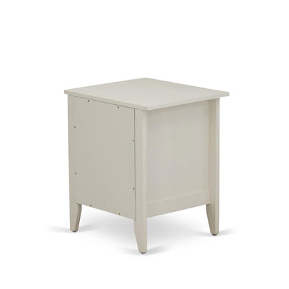 East West Furniture GA-0C-ET Small Night Stand with 1 Mid Century Modern Drawer, Stable and Sturdy Constructed - Wire brushed Butter Cream Finish