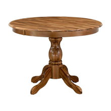 Acacia Wood Round Pedestal Dining Table, Small Dinner Table, Natural