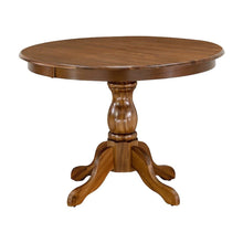 Acacia Wood Round Pedestal Dining Table, Small Dinner Table, Walnut