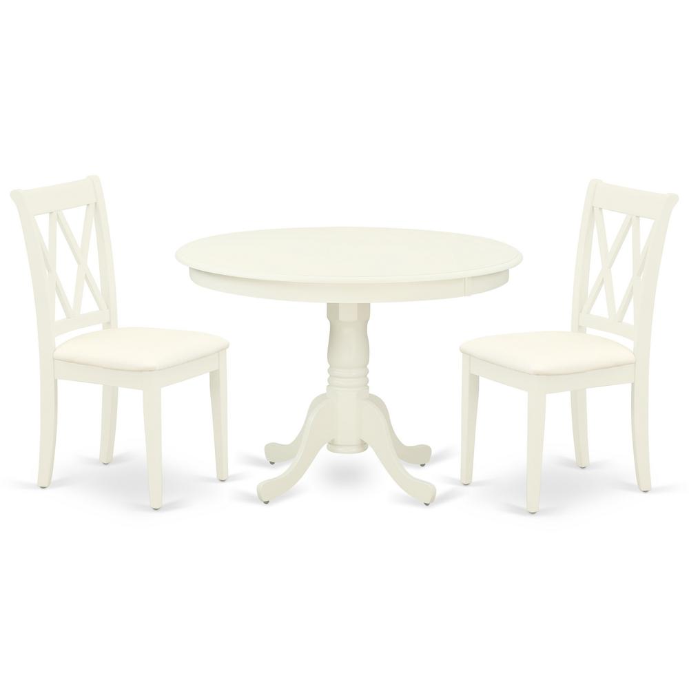 Dining Room Set Linen White, HLCL3-LWH-C