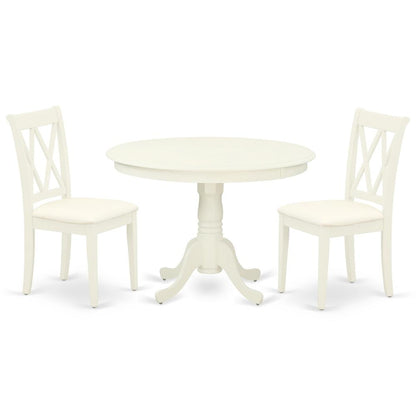Dining Room Set Linen White, HLCL3-LWH-C
