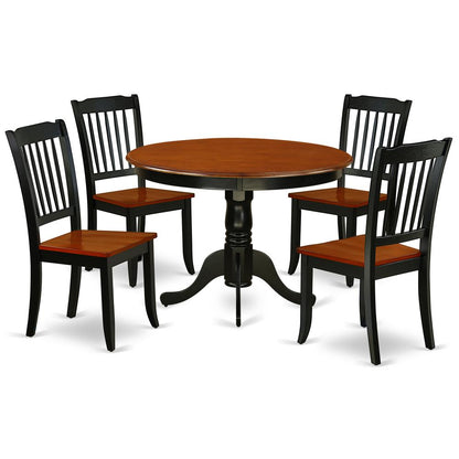 Dining Room Set Black & Cherry, HLDA5-BCH-W