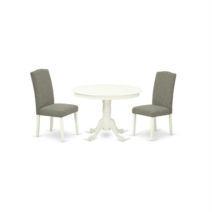 Dining Room Set Linen White, HLEN3-LWH-06