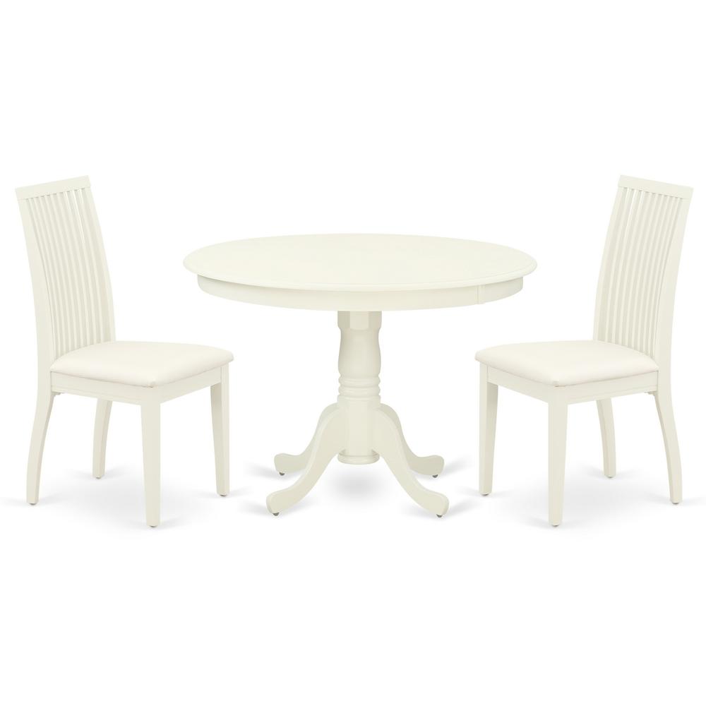 Dining Room Set Linen White, HLIP3-LWH-C