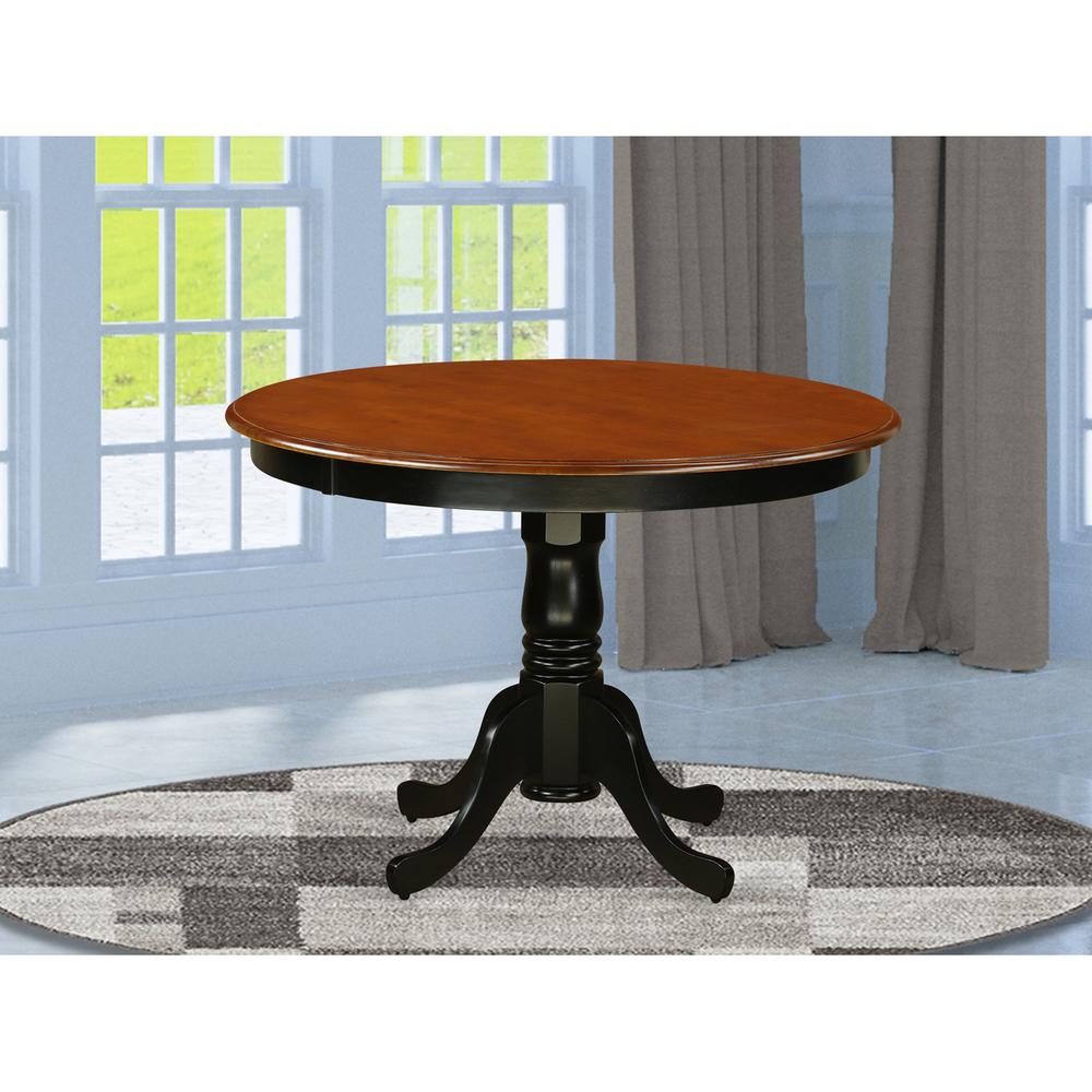 HLAN3-BCH-C 3 Pc Seat with a Kitchen Table and 2 Linen Dinette Chairs in Black