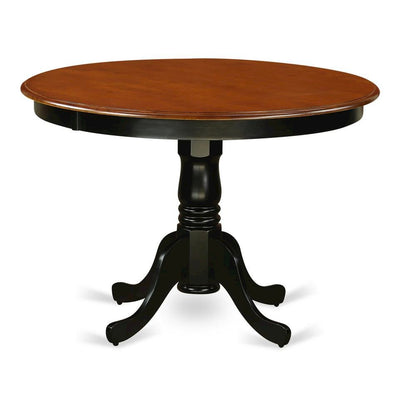Classic Round Kitchen Table in Black and Cherry for Small Dining Spaces