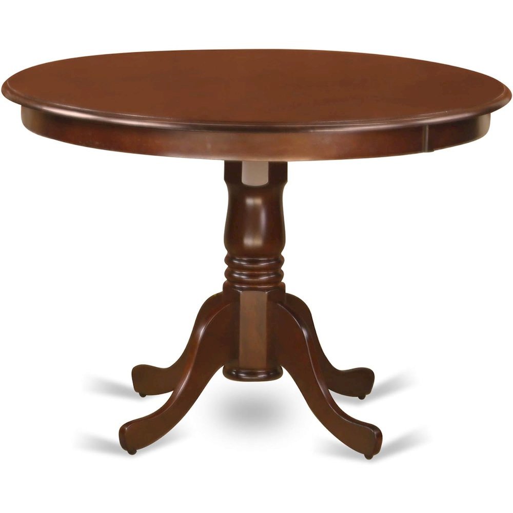 Elegant 42 Inch Round Dining Table in Mahogany Finish for Small Spaces