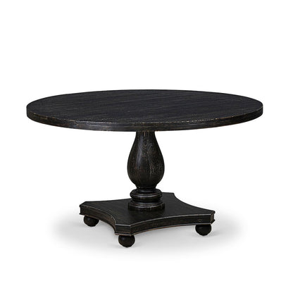 5 Piece Dining Table Set Consists Of 54" Round Table In Light Gray Color