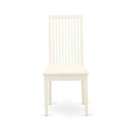 CAIP5-LWH-C 5Pc Dining Set Includes a Rectangle Dinette Table and Four Linen seat Dining Chairs, Linen White Finish
