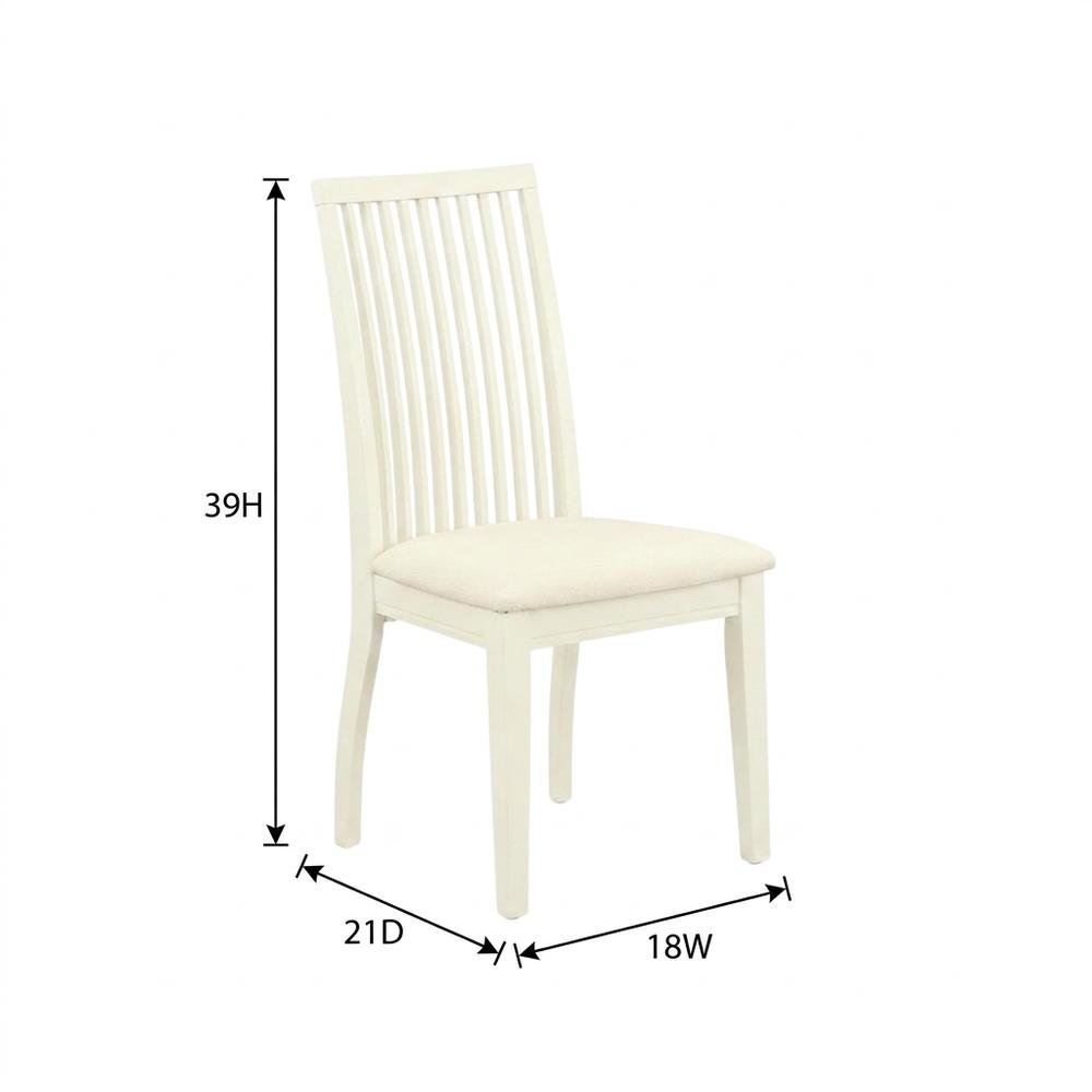 Linen-Upholstered Dining Chair with Solid Wood Legs for Dining Room, Set of 2