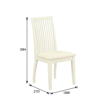 Linen-Upholstered Dining Chair with Solid Wood Legs for Dining Room, Set of 2