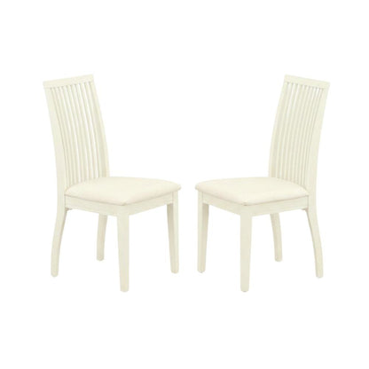 Linen-Upholstered Dining Chair with Solid Wood Legs for Dining Room, Set of 2