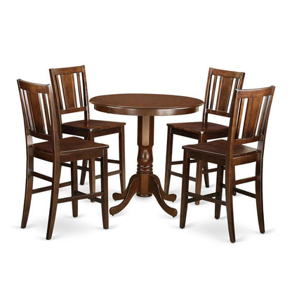 Stylish 5 Piece Counter Height Dining Table Set with 4 Chairs
