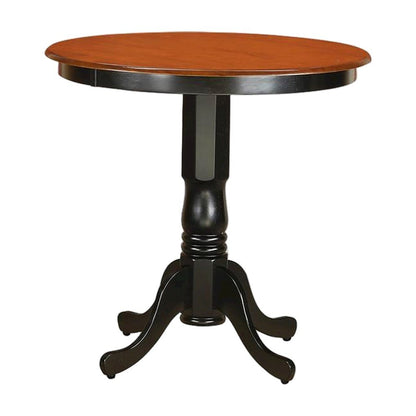 Solid Wood Round Counter Height Pub Table with Pedestal Base