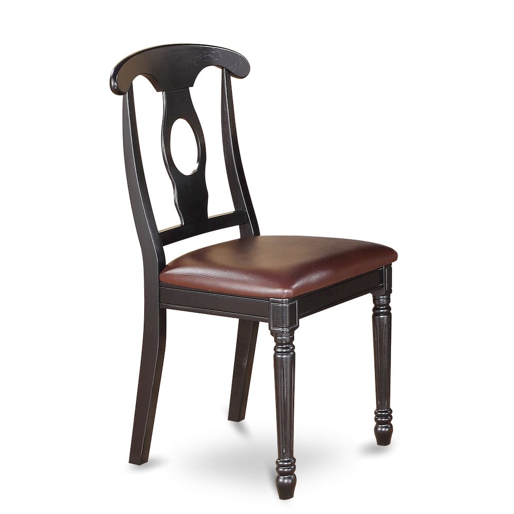 5-Piece Dining Room Set, Black & Cherry