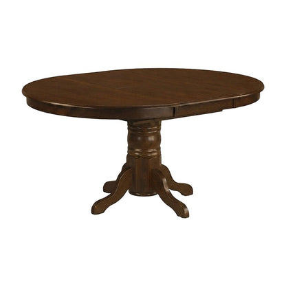 Solid Wood Oval Dining Table with Butterfly Leaf and Chairs, 7 Piece, Espresso