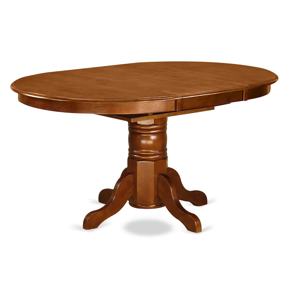 Oval Table with 18" Butterfly leaf - Saddle Brown