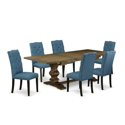 East West Furniture Dining Room Set, 42x92 Inch