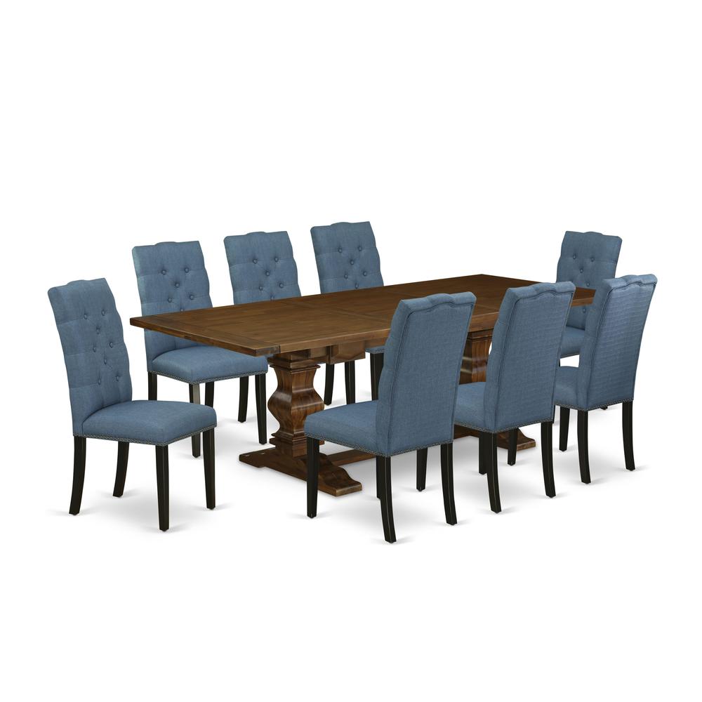 East West Furniture Dining Room Set, 42x92 Inch