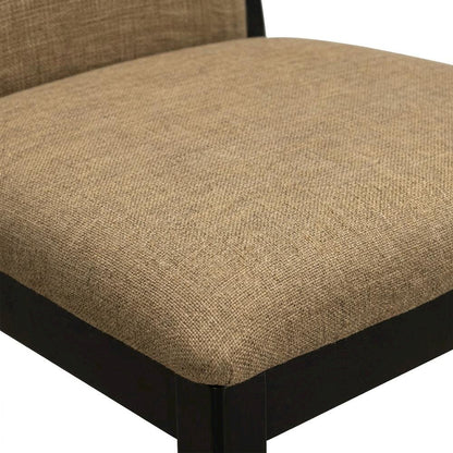 Upholstered Parson Dining Chair with High Back for Dining Room, Light Sable, Set of 2