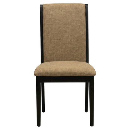 Upholstered Parson Dining Chair with High Back for Dining Room, Light Sable, Set of 2