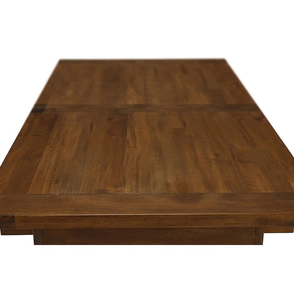 Extendable Dining Table with Removable Leaf and Double Pedestal, Walnut
