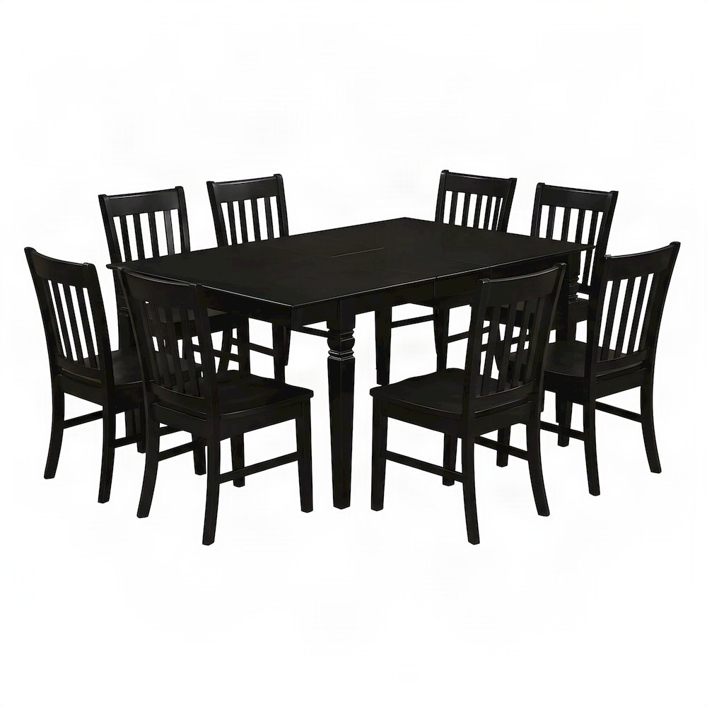 Solid Wood Dining Table and Chairs, Kitchen Table 9 Piece Set