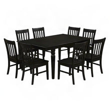 Solid Wood Dining Table and Chairs, Kitchen Table 9 Piece Set