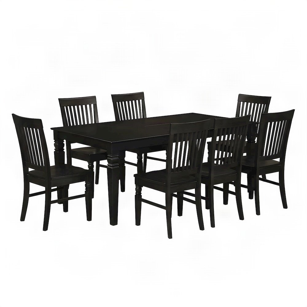 Solid Wood Dining Table Set with 8 Kitchen Chairs, Traditional 9 Piece Set