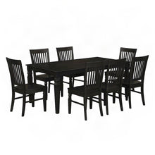 Solid Wood Dining Table Set with 8 Kitchen Chairs, Traditional 9 Piece Set